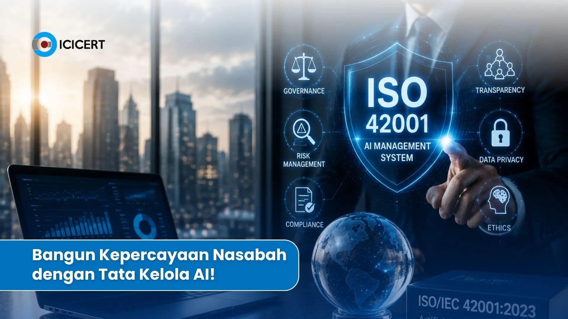 Ilustrasi penerapan ISO 42001 di perusahaan fintech dan bank