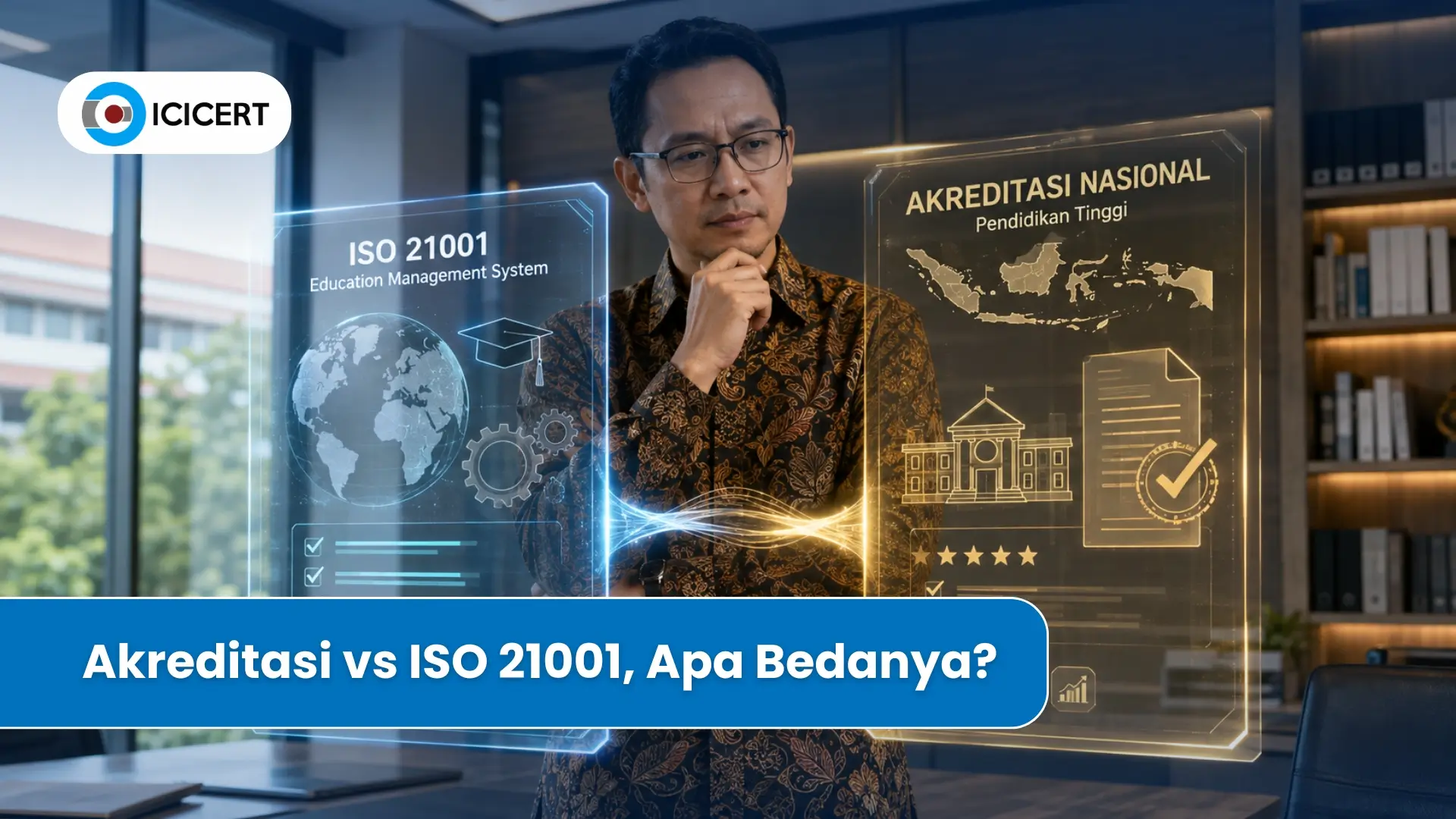 Tabel perbandingan perbedaan ISO 21001 dan Akreditasi Nasional