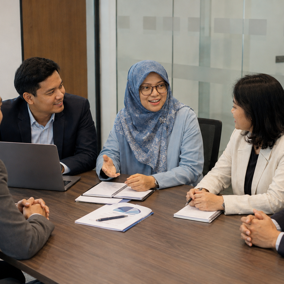 people on a meeting